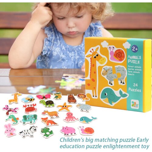 Childrens Big Paired Puzzle Animal Traffic Fruit And Vegetable Wooden Early Education Puzzle Enlightenment Toy
