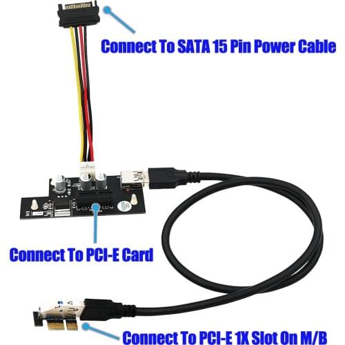 PCI e to PCIe Riser Card Extender PCI-e 1X to 1X PCI express Riser Card Extender