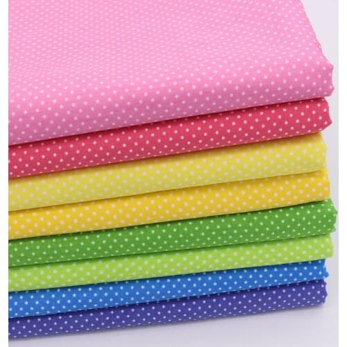 CMCYILING 1 Meter Dot Printed Cotton Fabric Cloth Fabrics For Sewing Handmade Tissue Home Textile Needle Arts Craft