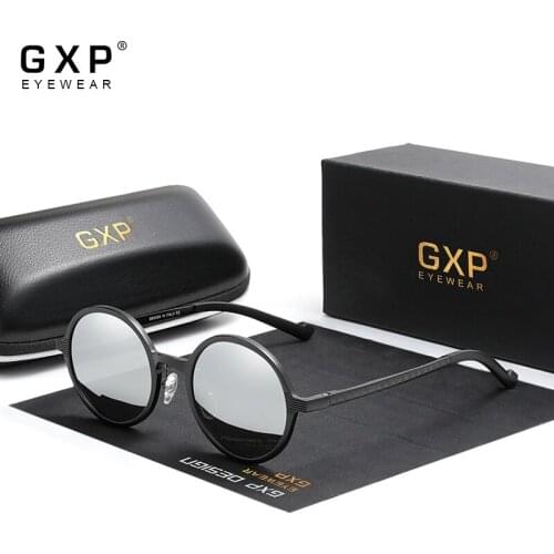 GXP Aluminum Round frame Sunglasses 2020 New Luxury Brand Steampunk Style Design Vintage Women Sun Glasses UV400 Polarized Lens