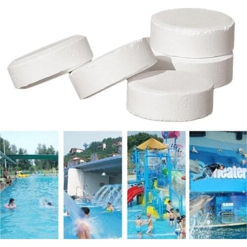 50pcs Swimming Pool Cleaning Tablets Disinfection Pills Chlorine Tablets Instant Effervescent Pipes Cleaning Water Disinfection