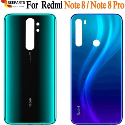For Xiaomi Redmi note 8 pro Back battery Cover door For Redmi note 8 pro/ 8 Battery Cover Back Glass Panel Rear Housing case