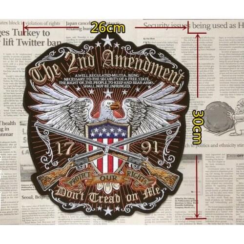 PROTECT OUR RIGHT Gun Embroidered Motorcycle MC Biker Club Motor Trucker Vest Patch