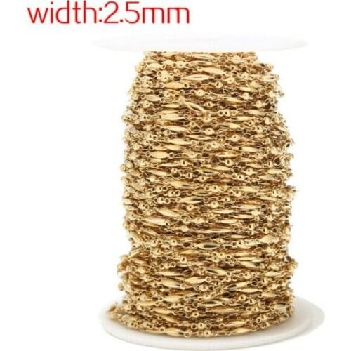 1M/2M/5M/10M Gold Tone Stainless Steel Chain Solid Chains for DIY Jewelry Necklace Bracelet Making Findings Top Quality
