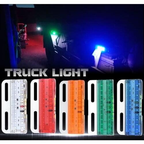 1pc Truck 24 LED Truck Side Marker Lights Warning Tail Light Car Auto Trailer Lamps Amber DC24V