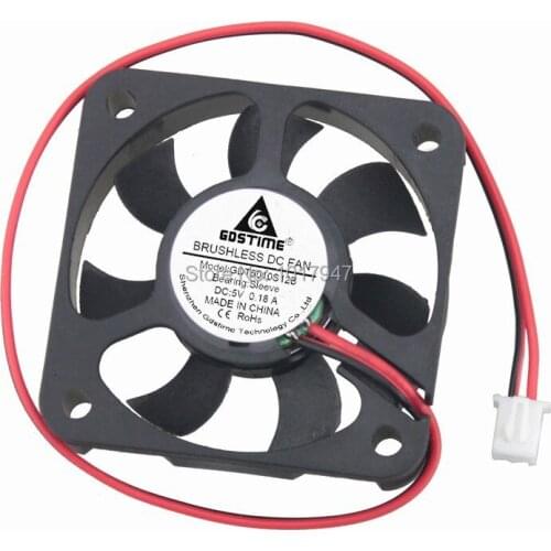 100 Pieces LOT Gdstime DCBrushless Cooler Cooling Fan 50mm x 10mm 5v 2Pin Computer Case Fans
