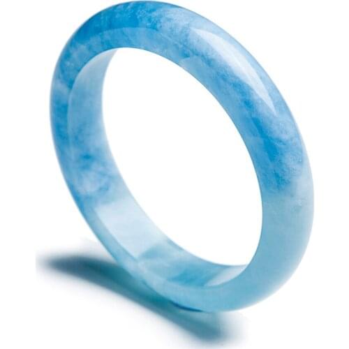 14*9mm Top Natural Blue Gems Stone Fashion Woman Femme Round Bangle Inner Diameter 60mm