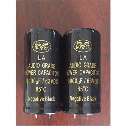 2pcs 10000uF 63V 30*60mm NOVER LA Audio Power Filter Capacitor Amplifier HiFi YJ00385