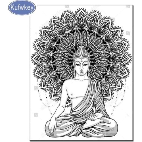 Buddha diamond painting full square Embroidery Pattern Full Drills 3D Cross Stitch Kits religion icon wall Stickers Decoration