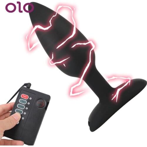 Anus Dilator Electric Shock Anal Plug Silicone Sex Toy Adult Toy Shock Butt Plug Prostate Massager Sex Toys For Men Women
