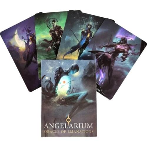 Angelarium Oracle Of Emanations Tarot Cards PDF Guidebook Deck Divination Entertainment Partys Board Game 33 Sheets/Box