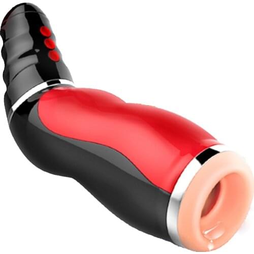 MLSice Automatic Aircraft Male Masturbator Cup Deep Throat Clip Sex Machine Toys for Men Oral Sucking Blow Job with Woman Moan