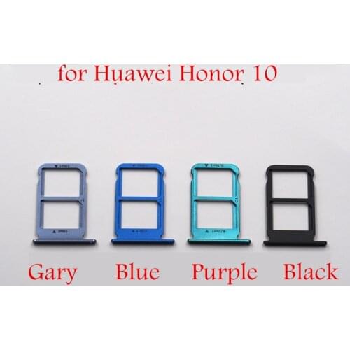 For Huawei Honor 10 Card Tray Holder SIM Micro SD Card Slot Adapter Holder for Huawei Honor 10 Replacement Repair Spare Parts