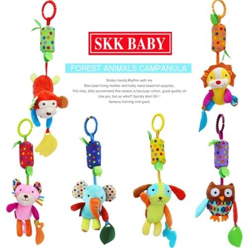 35cm Baby windbell wind-bell Teether bed Car hanging Rattle Stuffed Plush Doll Toy Toys Bell Ring Infant Puppet Animal