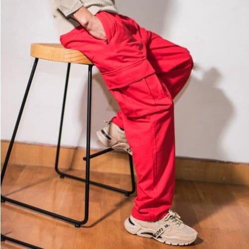 Men Hip-hop Sweatpants Tides Straight Baggy Mens Loose Trousers Plus Size Fat Pants Boy More Pockets Hip Hop Joggers XXXXXL