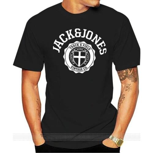 Jack and Jones Athletic Mens T-Shirt Cotton Short Sleeves Shirt cotton tshirt men summer fashion t-shirt euro size