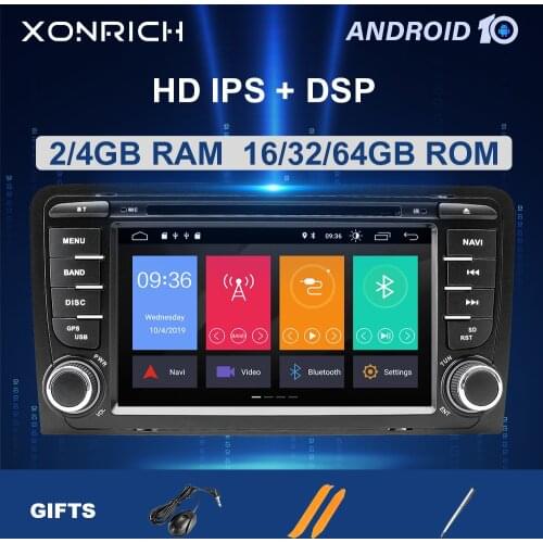 IPS DSP 2din Android 10 Car DVD GPS Navigation For Audi A3 8P 2003-2012 S3 2006-2012RS3 Sportback Multimedia Player RadioStereo