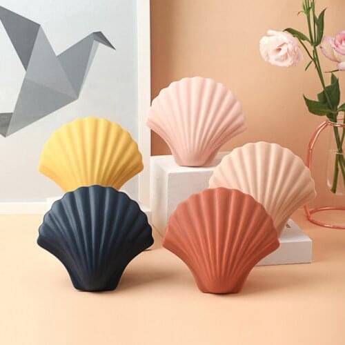 Nordic Shell Ceramic Organizer for Cosmetics Jewelry Box Organizer Storage Makeup Modern Home Office Storage Desk Organizer Gift