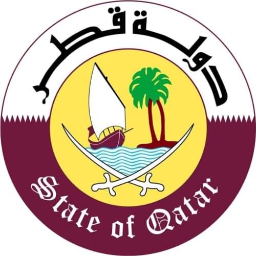 Creative 12CM*12CM Car Styling Qatar Shield Coat Of Arms Motorcycle HelmetCar Sticker PVC