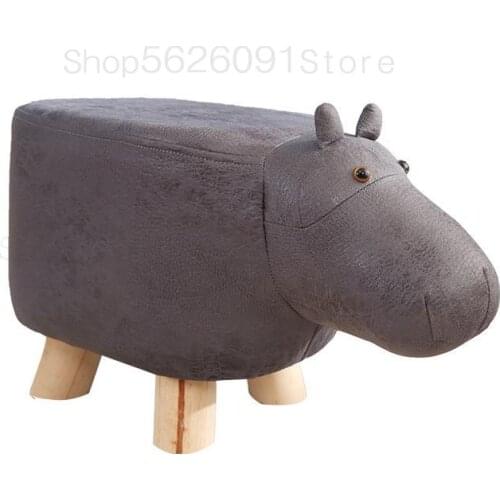 Creative Fashion Childrens Cartoon Stool Calf Elephant Sofa Stool Net Red Shoes Stool Stool Stool Solid Wood Animal Stool