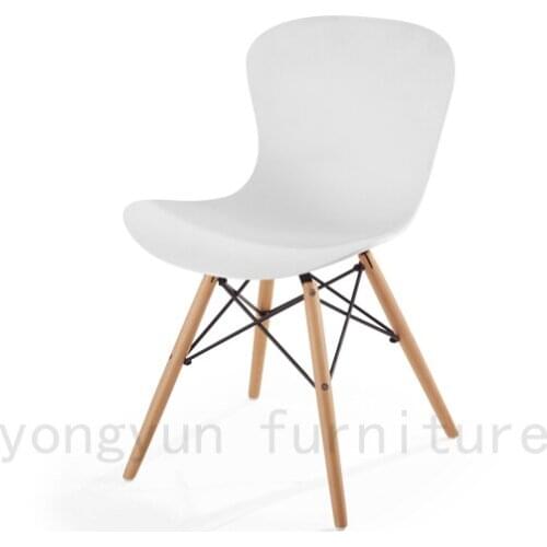 Dining Room Furniture Casual Plastic and Wooden feet Dining Chair Leisure Chairs Fashion minimalist Modern Simple chairs