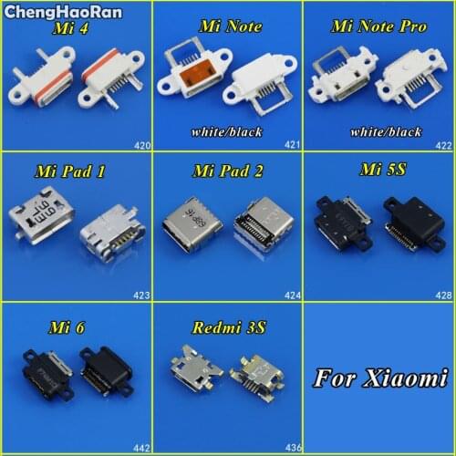 ChengHaoRan Micro USB Connector Micro USB Jack for Xiaomi Mi 4 5S 6 Note Pro Redmi 3S Pad 1 2 DC Charging Socket Port Connector