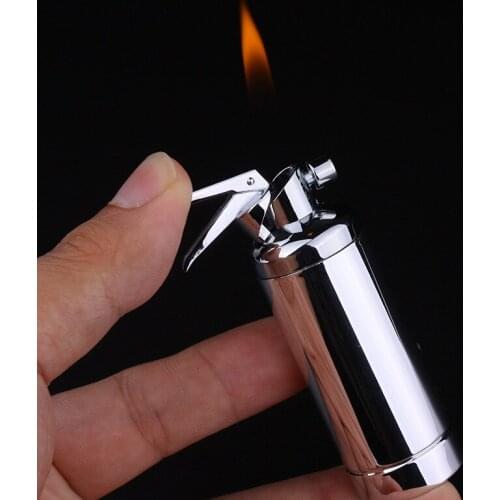Mini Compact Kerosene Lighter Capsule Gasoline Lighters Inflated Fire Extinguisher Grinding Petrol Infrared Lighter Outdoor