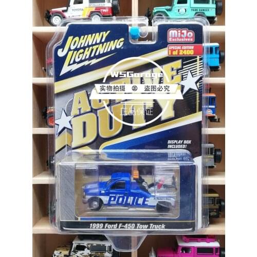 Johnny Lightning 1:64 1999 Ford F-450 police trailer Diecast Collection of Simulation Alloy Car Model Children Toys