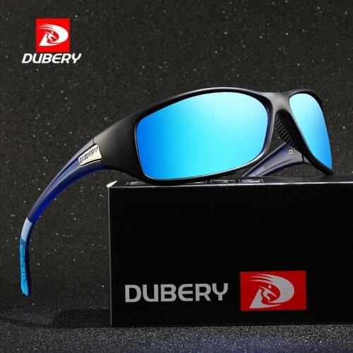 DUBERY Vintage Sunglasses Polarized Mens Sun Glasses For Men Driving Black Square Oculos Male 8 Colors Model D258