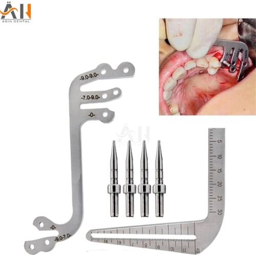 Dental Implant Guide Set Oral Planting Locator Positioning Guide Drilling Positioning Ruler Angle Ruler Implant Tools Dentist