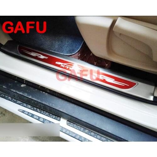 For Nissan X-Trail T32 inside Door Sill Scuff Plate Welcome Pedal Stainless Steel Car Accessories Car Styling 2017 2018 2020