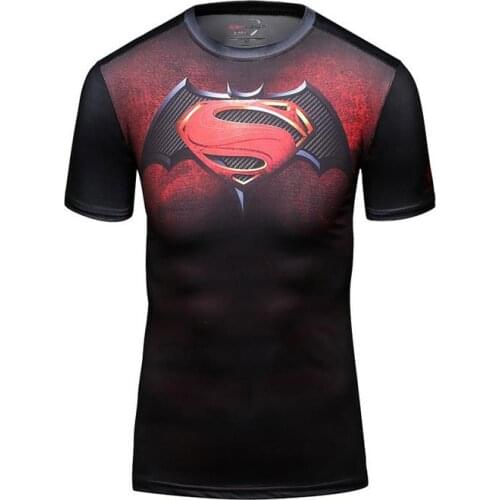 New 3D Printed Rash Guard Custom Design Short Sleeve Mens Gym Tshirt