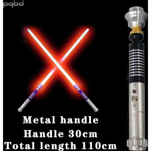 Pqbd Lightsaber LED Light Sword Dueling Mental Handle and Sounds Effect Flashlight Toy for Children Gift