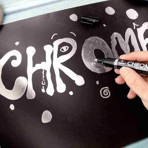 3 Sizes Liquid Mirror Chrome Marker Silver Art Marker Writing-for Any Surface Metal Glass Wood Stone Plastic Paper 0.7/1.0/3.0mm