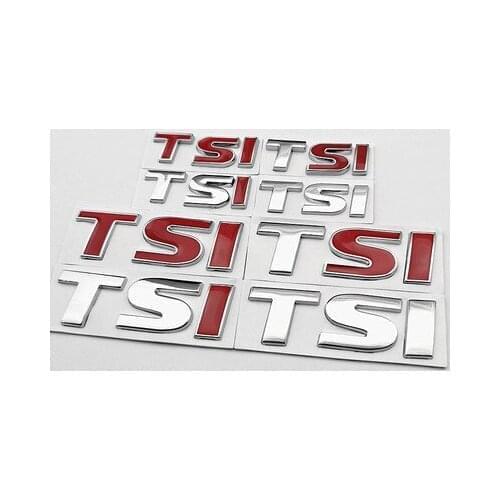 1Pcs TSI 3D Emblem Stickers Car Trunk Badge Accessories For VW Tiguan GTI CC Polo Golf Passat Magotan Bora Touareg Scirocco