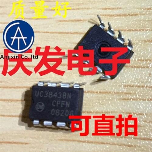 10pcs 100% orginal new 100% quality real stock UC3843B UC3843BN DIP8 current mode PWM controller