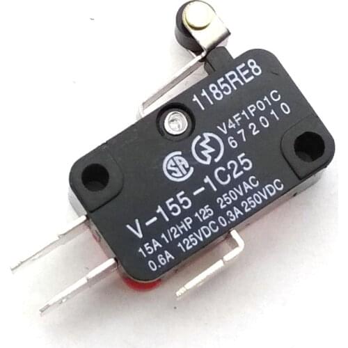 10PCS V-155-1C25 Snap Action Push Button SPDT Momentary Micro Limit Switch