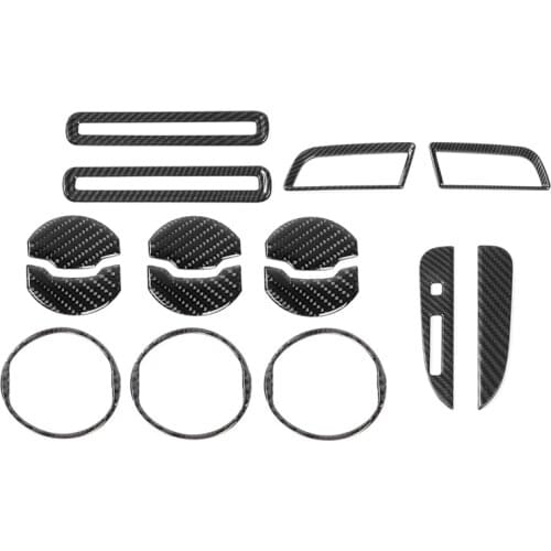 15PCS Interior Accessories Decor Trim Kits for Ford Mustang 2015 2016 2017 2018 2019