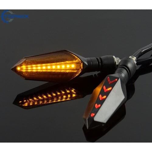 2Pcs Turn Signal Flowing Turn Signal Motorcycle Led Blinker Motorcycle Flasher Light DRL Indicator Light Direction Lamp 12V