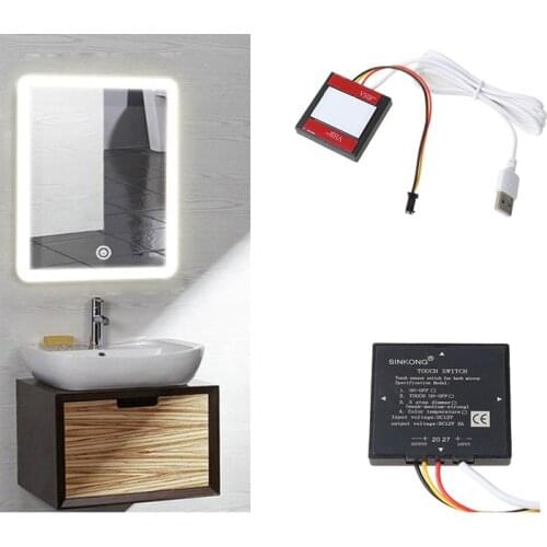 3-step Dimmer Color Temperature USB 5V Smart Touching Sensor Switch Bedroom Bath Dressing Table Mirror Front Light Mirror Lamp