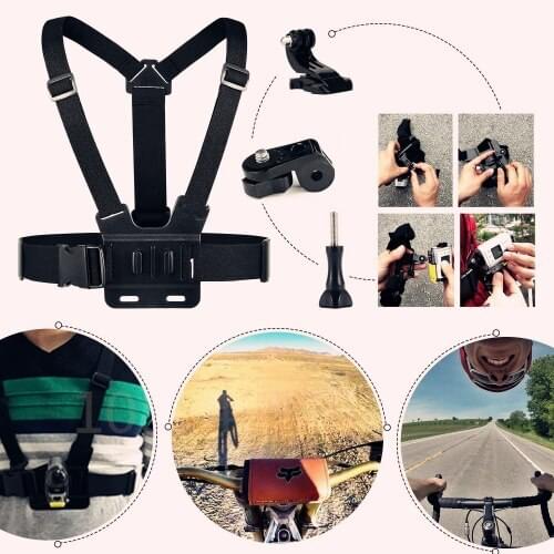 4in1 1 set Chest strap screw adapter mount JHook for Sony Action Cam HDR-AS30V HDR- AS100V HDR-AS200V HDR-AS20V FDR-X1000VR