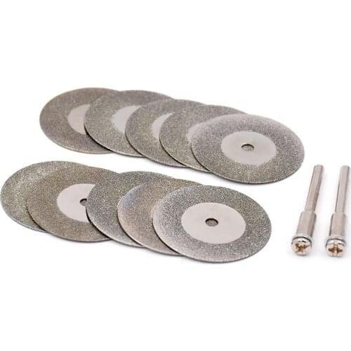 10pcs 16 20 25 30 mm Diamond Metal Cutting Disc Saw Blades Wheel Metal For Dremel Rotary Tools Accessories with Mandrel