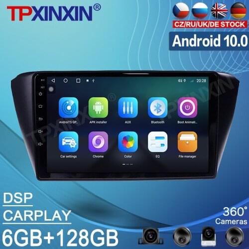 Android 10 .0 128G For Skoda Fabia 2015 2016-2019 Car Tape Radio Recorder Multimedia Player Stereo GPS Navi Video PX6 Head Unit