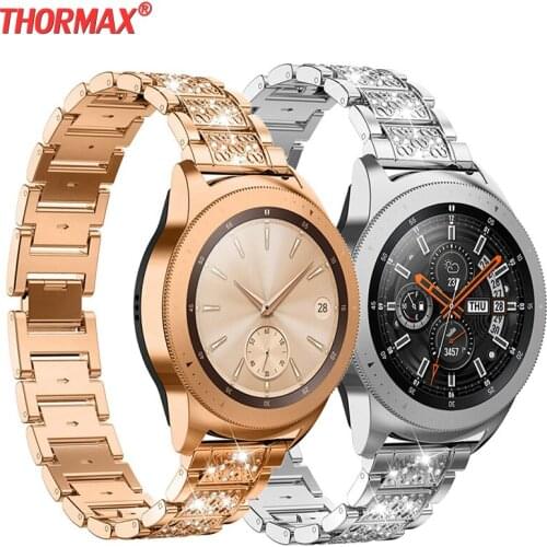 Rhinesone Stainless Steel Band for Samsung Galaxy Watch 42mm Strap Metal Link Wristband Strap for Samsung Active/Gear S2 20mm