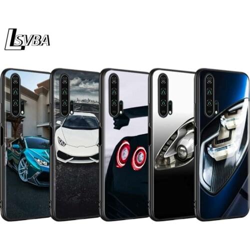 Black Cover For Huawei Honor V30 9X 8X 10i 10 9 Lite Shell sport car lamp for Honor 8 8S 8 7C 7A Pro Phone Case