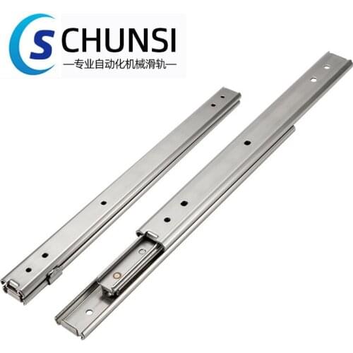 CHUNSI 27mm WideThree-Section SUS304 Stainless Steel Non-Detachable Drawer Slide