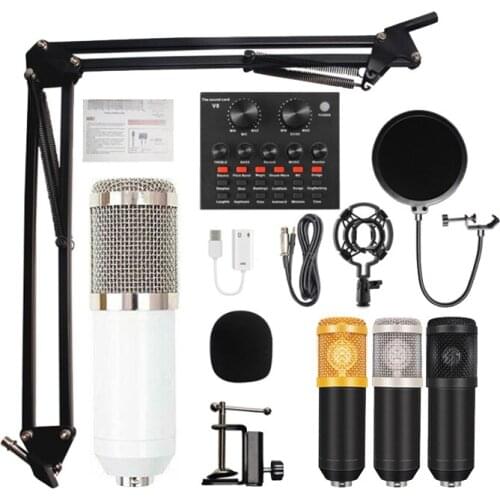 Home Studio Recording Equipment with BM800 Condenser Microphone Kit BM-800 for Broadcasting Karaoke Computer