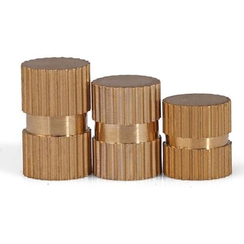 Knurled Thread Inserts Nuts Solid Brass Injection Molding Nut Blind Hole M3-M8