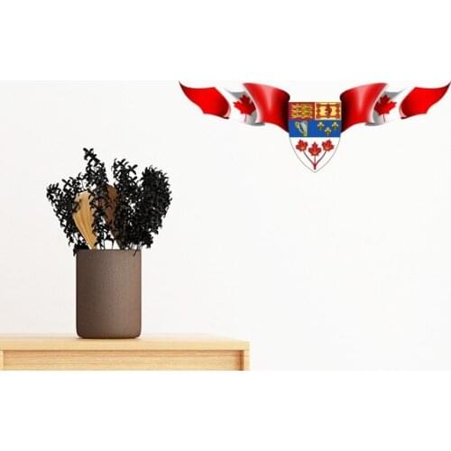 Canada North America Flag National Emblem Country Wing Removable Wall Sticker Art Decals Mural DIY Wallpaper for Room Decal