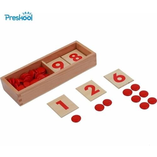 Montessori Cards And Counters Baby Math Mathematics Teaching Materials